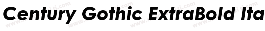 Century Gothic ExtraBold Italic字体转换